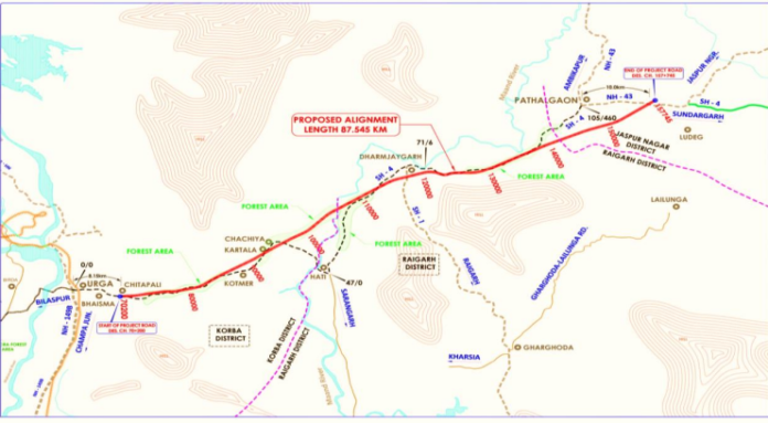 Urga- Pathalgaon Road Map