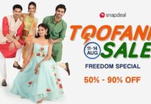 Snapdeal Announces Freedom Special Toofani Sale: Unveiling Irresistible Deals from 11th to 14th August