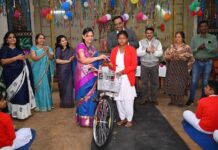 Rourkela Steel Plant presents 103 bicycles to students of its free school Deepika Ispat Sikhya Sadan