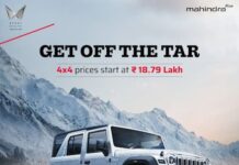 Mahindra announces prices for the 4×4 variants of Thar ROXX