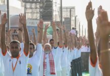 Participants in jubilant mood after their yoga performance with PM Modi, CM Naidu in Vizag