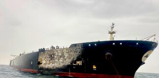 Iran sets giant oil tanker ablaze off Dubai after Trump warnings